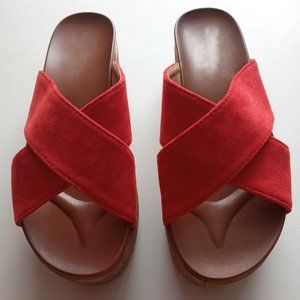 Women's,Slide in Sandal,Red Color,Pick a Size.